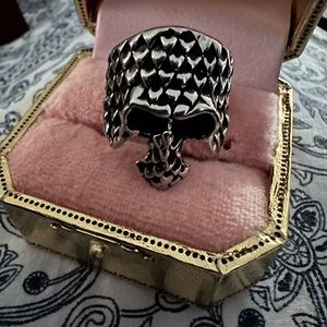 Stainless steel men’s skull ring